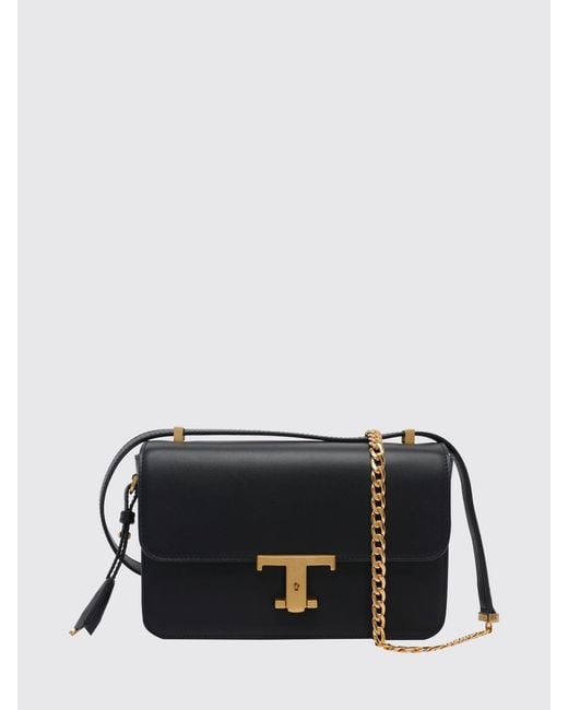 Tod's Black Flap T Timeless Mini Shoulder Bag