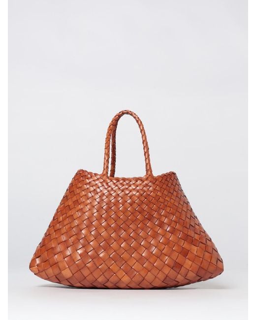 Dragon Diffusion Orange Santa Croce Woven Leather Bag