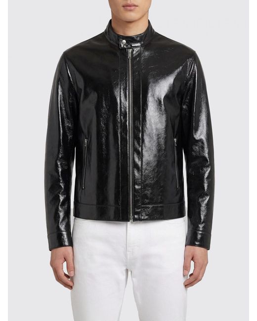 Fendi Black Leather Jacket for men