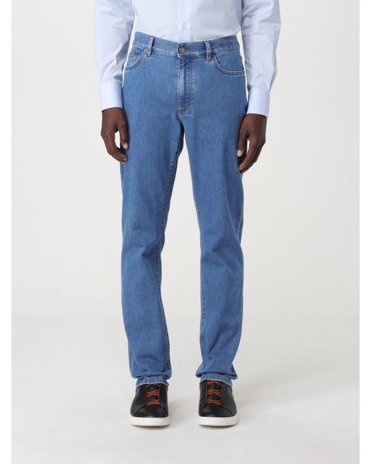 Jeans in cotone di Zegna in Blue da Uomo