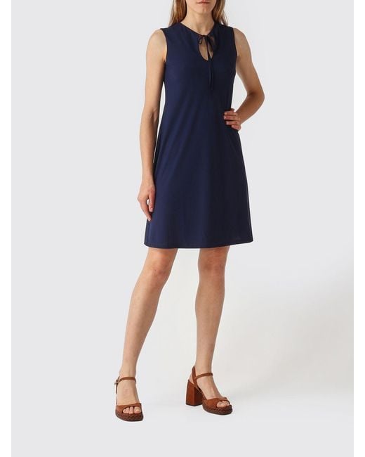 Maliparmi Blue Jersey Mini Dress