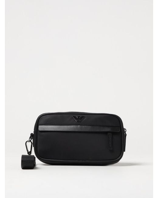Emporio Armani Black Clutch With Logo Plaque for men
