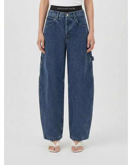 Alexander Wang Blue Baggy Jeans