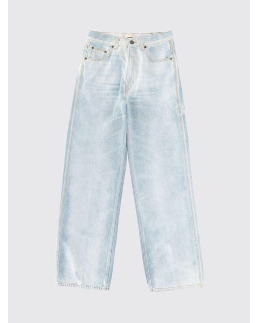 Haikure Blue Cotton Straight Jeans