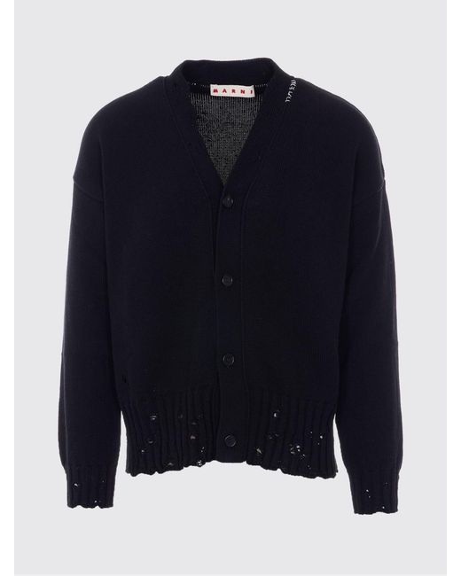 Marni Blue Cotton Cardigan for men