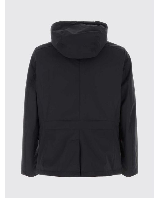 Moorer Black Nylon Hooded Parka for men