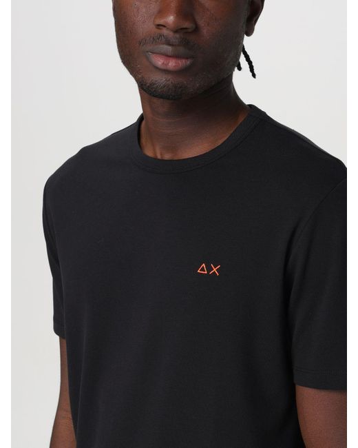 T-shirt in cotone con logo di Sun 68 in Black da Uomo