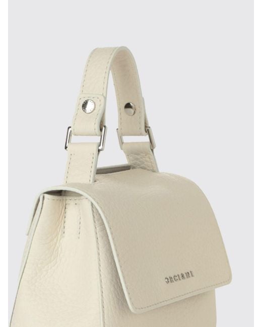 Orciani Natural Sveva Soft Mini Hammered Leather Bag
