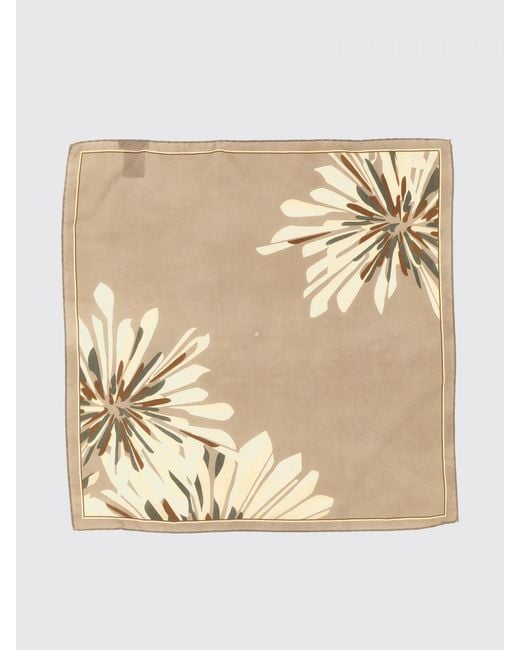 Brunello Cucinelli Metallic Printed Silk Scarf