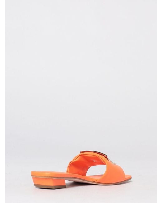 Roger Vivier Pink Leather Mules