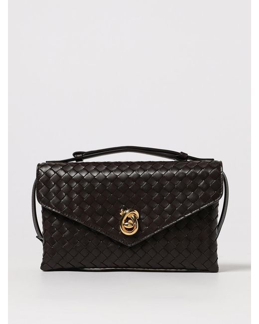 Bottega Veneta Black Knot Lock Woven Leather Bag