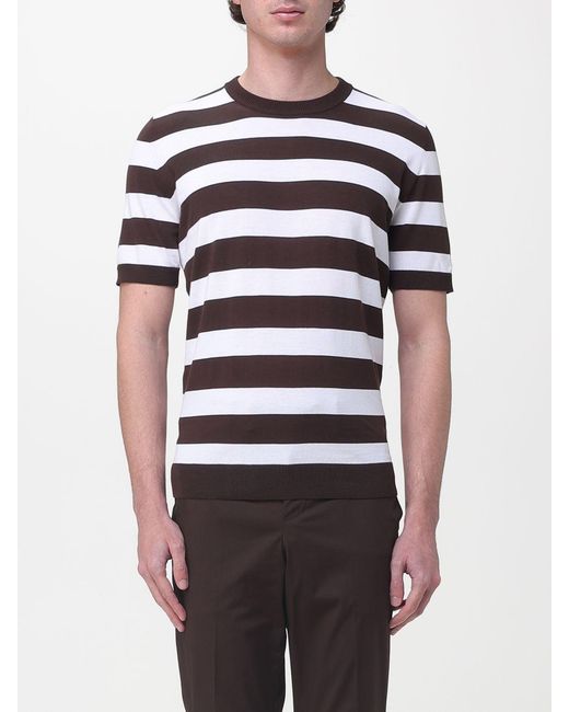 Kangra Multicolor Striped Cotton Crew Neck T-Shirt for men