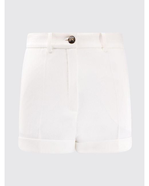Elisabetta Franchi White Crêpe Shorts