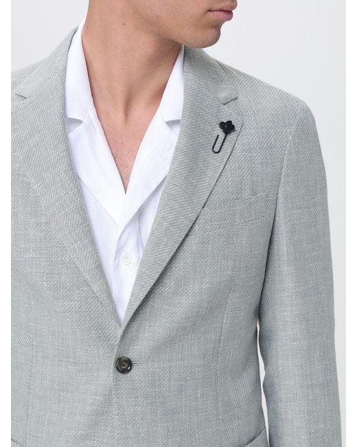 Lardini Gray Wool And Linen Blazer for men