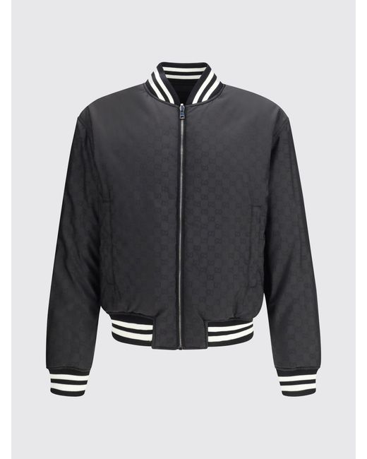 Gucci Black Reversible Nylon Bomber Jacket for men