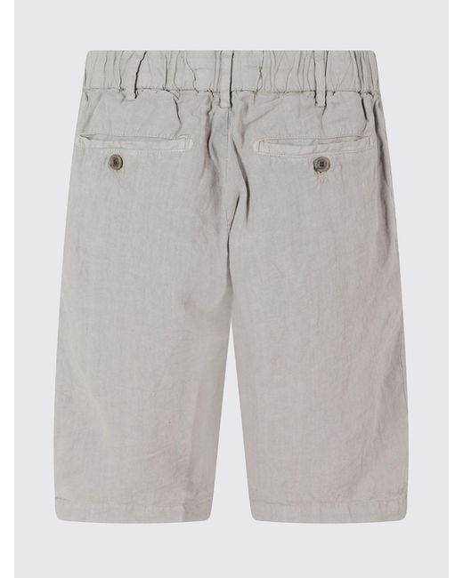 Myths Gray Linen Drawstring Shorts for men