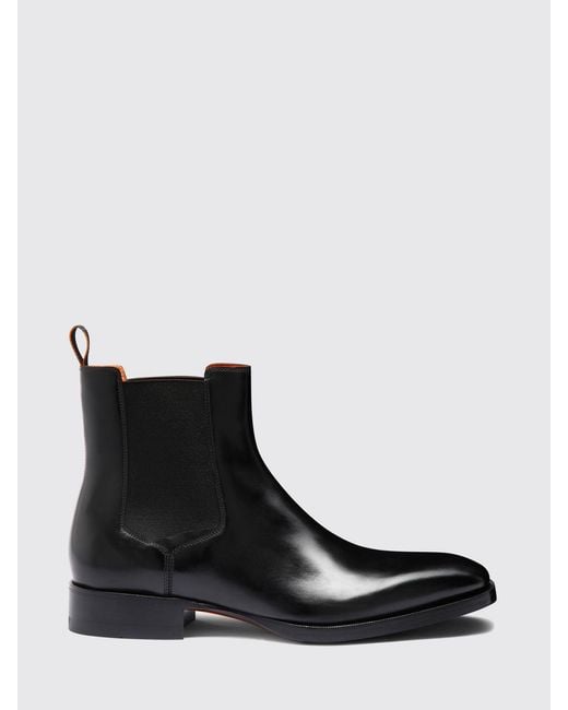 Santoni Black Boot for men