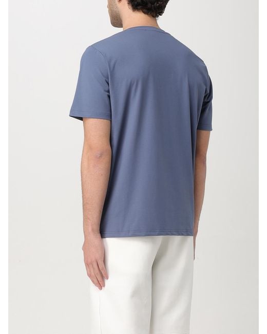Peuterey Blue Embossed Logo Tshirt for men