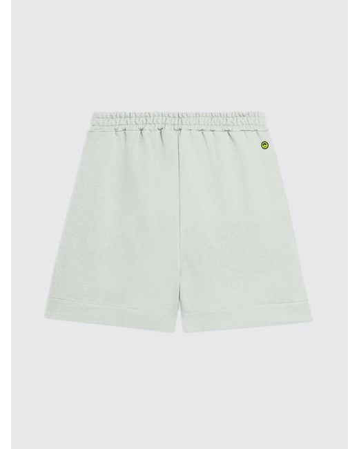 Barrow White Cotton Jogging Shorts for men