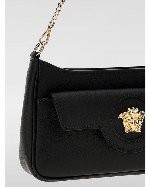 Versace White La Medusa Grained Leather Bag