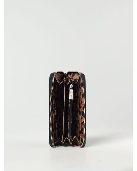 Just Cavalli Black Ziparound Wallet With Logo