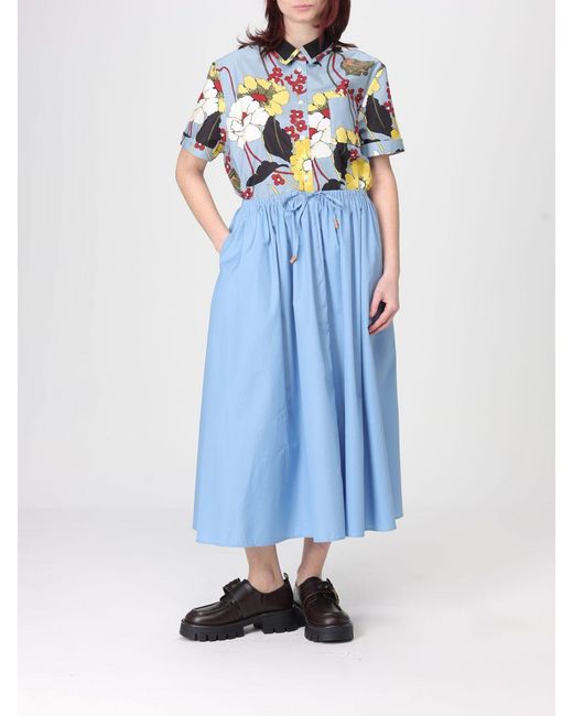 Marni Blue Midi Skirt