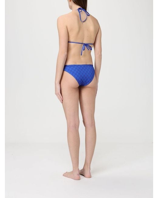 Gucci Blue Monogram Polyamide Bikini