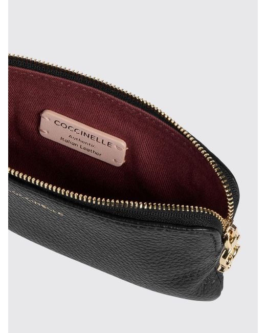 Coccinelle Gray C-Me Softy Grained Leather Pouch