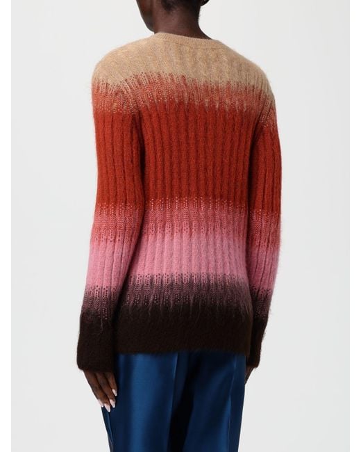 Maglia Mohair A Righe di Fendi in Red