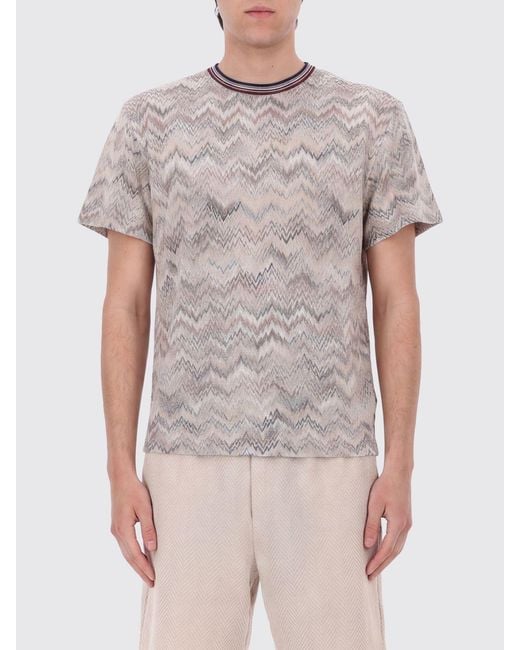 Missoni White Zig Zag T-Shirt for men
