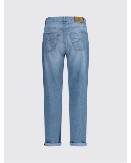 Brunello Cucinelli Blue Straight Jeans for men
