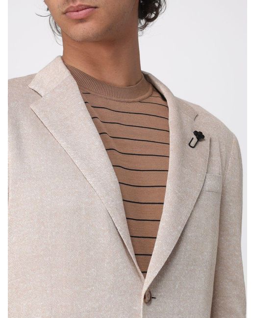 Lardini Natural Single-Breasted Blazer for men