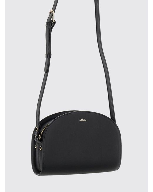 A.P.C. White Demi Lune Leather Bag