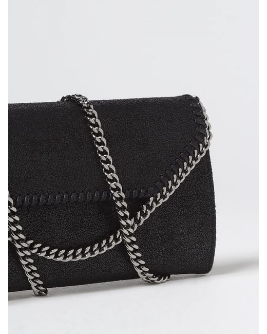 Stella McCartney Gray Falabella Cracked Synthetic Suede Wallet