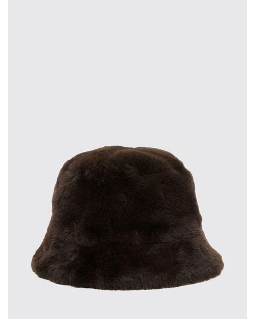 Apparis Black Recycled Faux Fur Bucket Hat