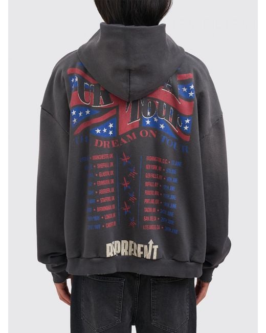 Sudadera Con Capucha De Algodón Estampado Represent de hombre de color Gray