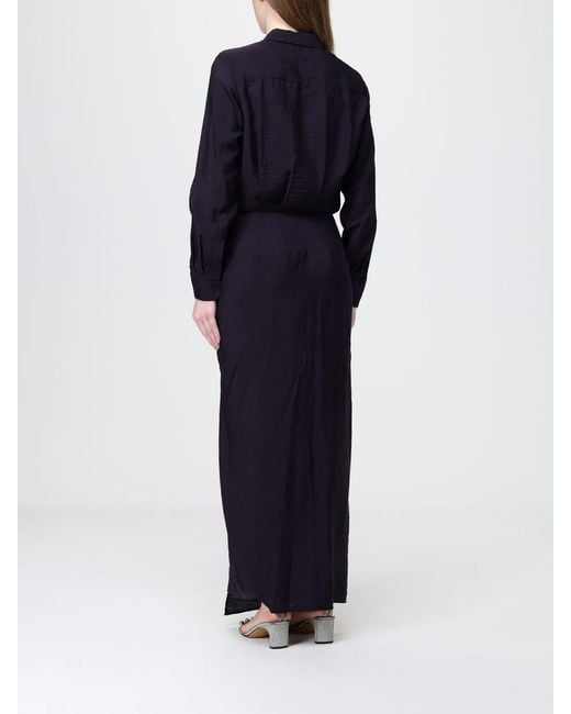Emporio Armani Blue Viscose Blend Shirtdress