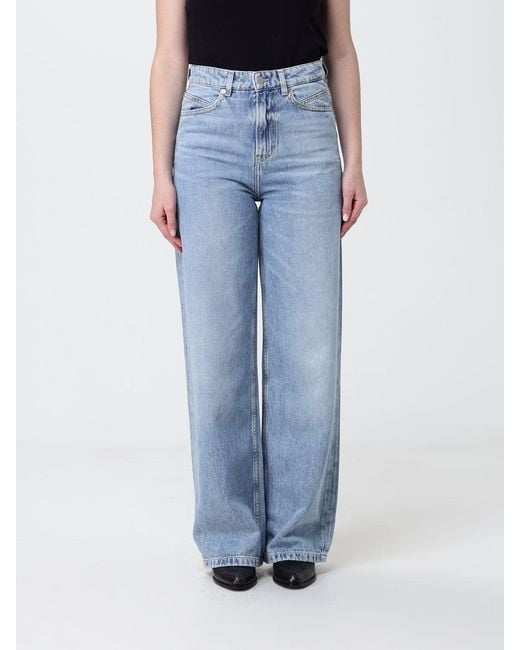 Boss Blue Wide-Leg Cotton Denim Jeans