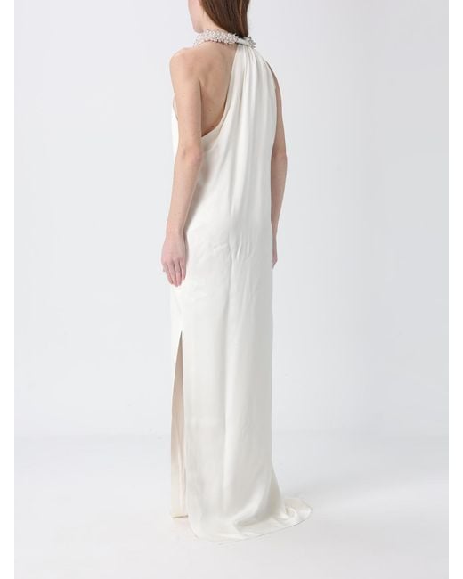 Stella McCartney White Long Silk Blend Dress