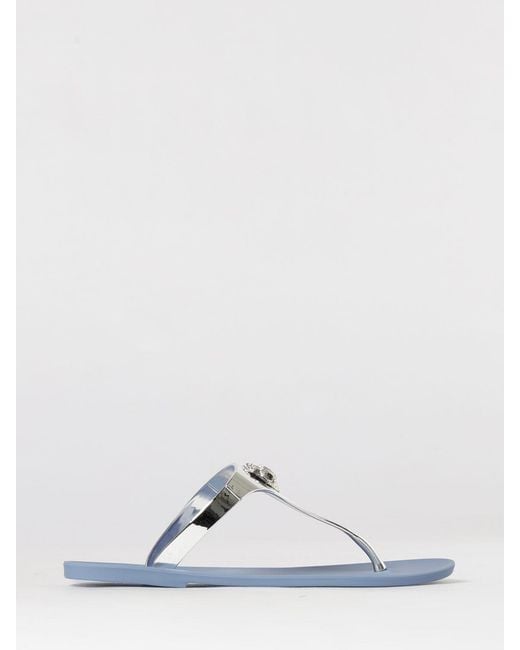 Kurt Geiger White Maddison Laminated Rubber Sandal