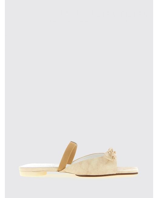 MM6 by Maison Margiela White Leather Sandals