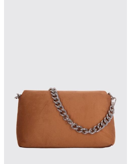 Liu Jo Brown Faux Suede Bag With Studs