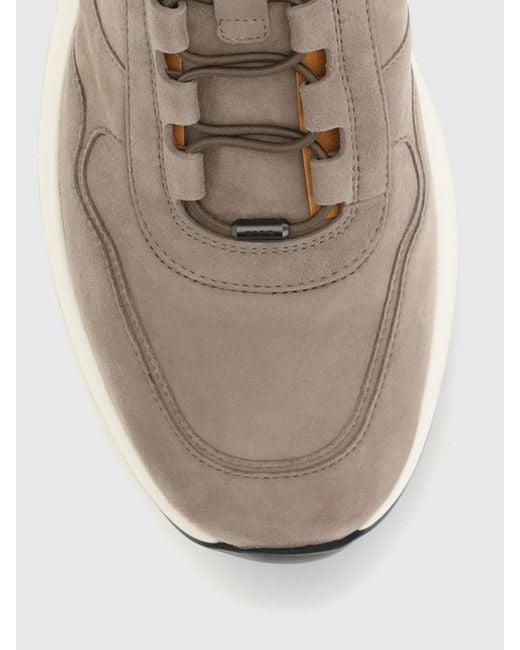 Tod's Natural Dot Suede Calfskin Slip-On Sneakers With Elastic Laces for men