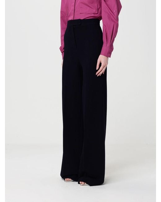 Max Mara Blue Attinia Wool Palazzo Trousers