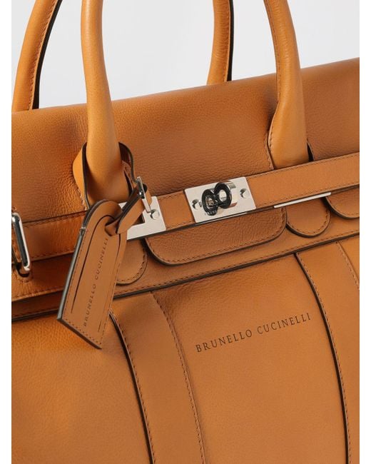 Brunello Cucinelli Orange Bag for men