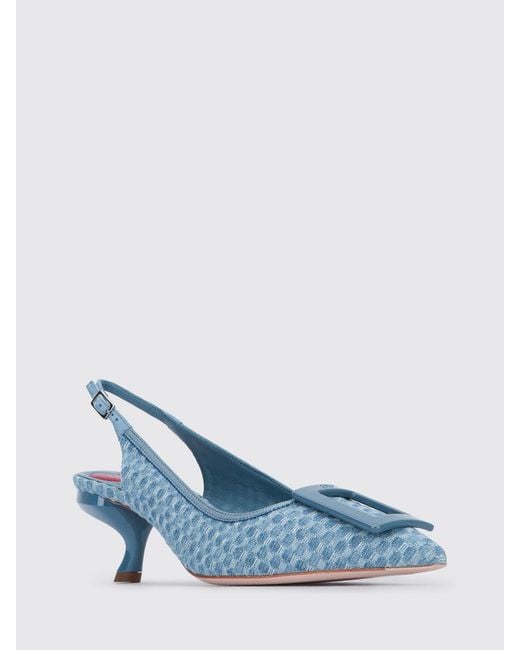 Roger Vivier Blue Virgule Denim Slingbacks