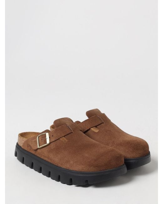 Birkenstock Brown Boston Chunky Suede Clogs
