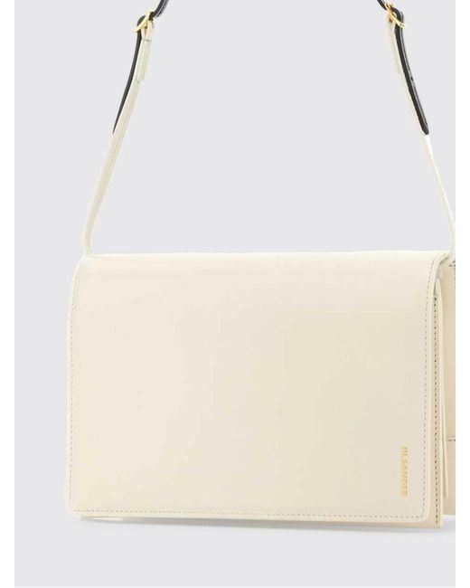 Jil Sander Natural File Calfskin Shoulder Bag