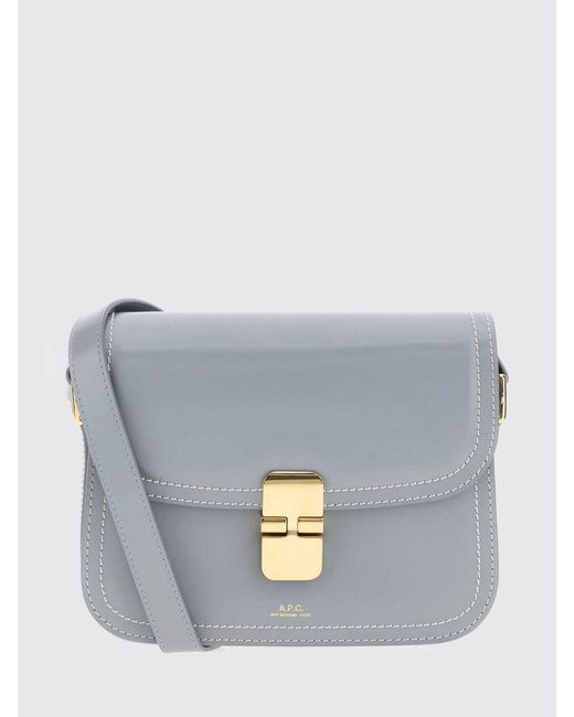 A.P.C. Gray Grace Mini Crossbody Bag