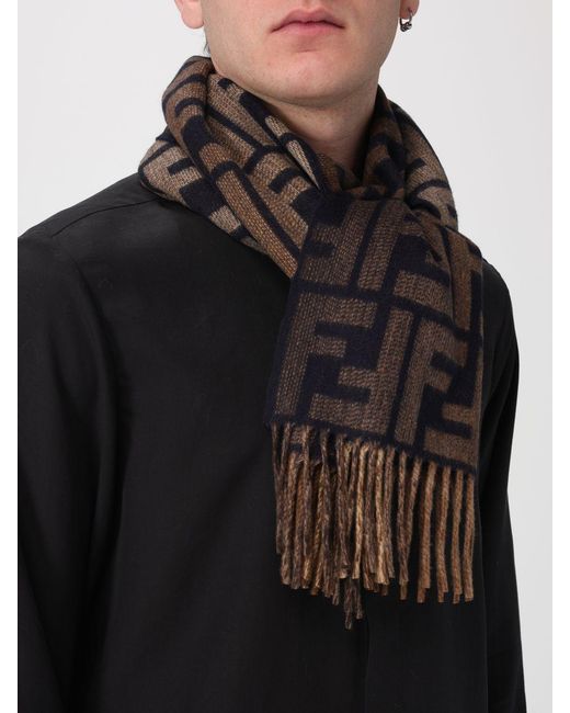Fendi Ff Jacquard-Wollschal in Black für Herren
